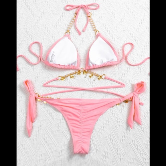 Pearl Chain Bikini Top and Bottom - Picture 3 of 3